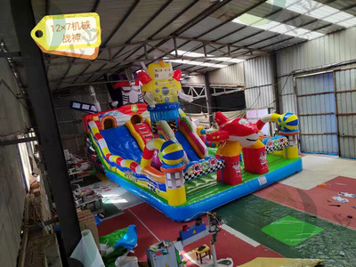 新疆戶外兒童充氣蹦蹦床充氣大滑梯大型氣模玩具